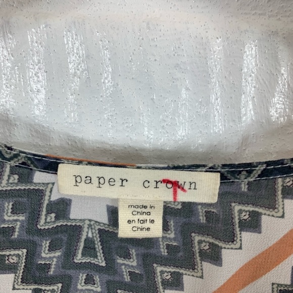 Paper Crown Endora Swing Dress Chevron Small - Picture 6 of 7